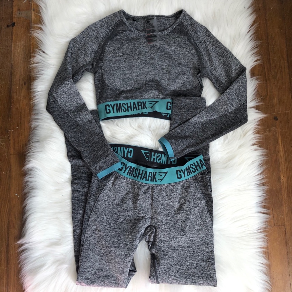 Gym shark Workout top and legging set- size M NWOT